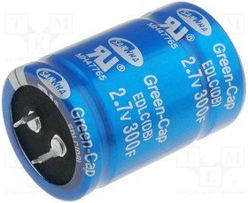 DB5U307W35050HA, Суперконденсатор, SNAP-IN, 300Ф, 2,7ВDC, 0-20%, Корпус: d35x50мм