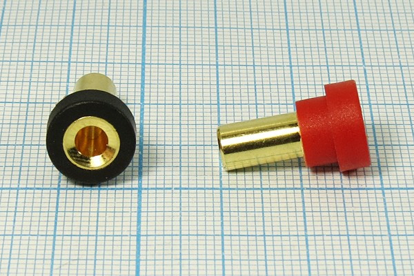 Гнездо питания Banana F, DC 4.0x8.5x5.8x18, 1 контакт, на панель, красный и черный; №12976 гн пит DC 4,0x8,5x5,8x18\1C\ \пан\кр/чер\Banana F