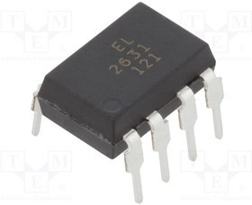 EL2631, Оптрон, THT, Каналы: 2, Вых: логический, 5кВ, 10Мбит/с, DIP8