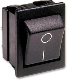 C1350ABAAB, Rocker Switch, 16 A, DPST, 250V, ON-OFF, Black