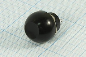 Переключатель кнопочный, d22, 12В, 10А, OFF-(ON), черный, контакты 2Cвинт, A2-5B Переключатель кнопочный, d22, 12В, 10А, OFF-(ON), черный, контакты 2Cвинт, A2-5B