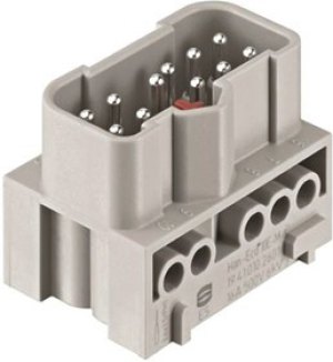 19410102601, Heavy Duty Power Connector Insert, 16A, Male, Han-Eco Series, 10 Contacts