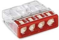 Клемма 4-х проводная 4х(0.5-2.5мм) для распред. короб. (с контактн. пастой "Alu-Plus") WAGO 2273-244