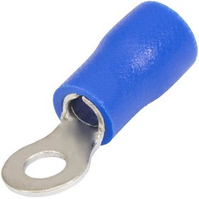 RV2-3.2 blue, Наконечник кольцевой изолированный RV2-3.2, 27 А, 16-14 AWG, синий, латунь луженая
