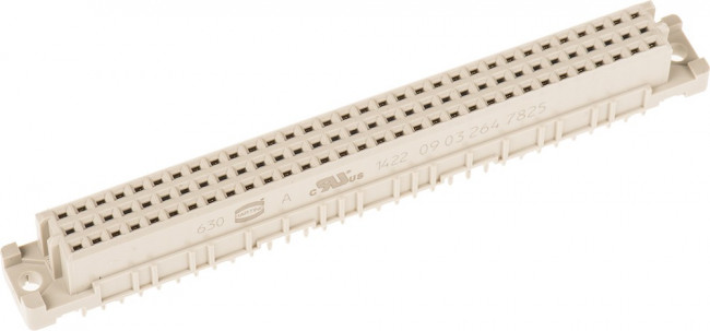 09032647825, 64 Way 2.54mm Pitch, Type C Class C3, 3 Row, Straight DIN 41612 Connector, Socket