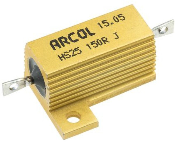 HS25 150R J, 150 25W Wire Wound Chassis Mount Resistor HS25 150R J ±5%