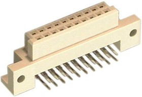 PCN13-20S-2.54DS(71), DIN 41612 Connectors DIN RCPT 20P DUAL R/A