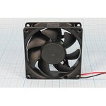 Вентилятор 80x80x25, напряжение 12В, мощность 1,7Вт, выводы 2L, подшипник скольжения, EE80251S1-A99