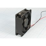 Вентилятор 80x80x25, напряжение 12В, мощность 1,7Вт, выводы 2L, подшипник скольжения, EE80251S1-A99