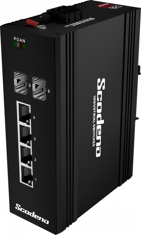 Scodeno XPTN-9000-65-2GX4GP, серия Classic, индустриальный неуправляемый PoE+ коммутатор на DIN-рейку, 2 x 1G Base-X, 4 x 10/100/1000M Base- Scodeno XPTN-9000-65-2GX4GP, серия Classic, индустриальный неуправляемый PoE+ коммутатор на DIN-рейку, 2 x 1G Base-X, 4 x 10/100/1000M Base-