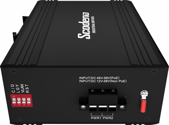 Scodeno XPTN-9000-65-2GX4GP, серия Classic, индустриальный неуправляемый PoE+ коммутатор на DIN-рейку, 2 x 1G Base-X, 4 x 10/100/1000M Base- Scodeno XPTN-9000-65-2GX4GP, серия Classic, индустриальный неуправляемый PoE+ коммутатор на DIN-рейку, 2 x 1G Base-X, 4 x 10/100/1000M Base-