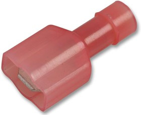 STMDFNY1-250, Nylon Disconnector Crimp Terminal Red 12A Male, 100 Pack