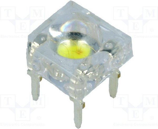 OSYWM4Z2C1D, LED Super Flux; 7.62x7.62mm; bicolour; yellow/white; 120°; 20mA