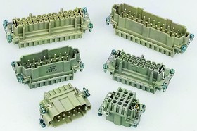 10400000, Heavy Duty Power Connector Insert, 16A, Male, H-BE Series, 6 Contacts