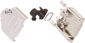 MHDTZK37-K, MHDTZK Series Zinc D Sub Backshell, 37 Way, Strain Relief MHDTZK37-K, MHDTZK Series Zinc D Sub Backshell, 37 Way, Strain Relief
