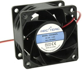 C0638BXPL, Вентилятор осевой, 60х60х38мм,24В, DC, 0.28А, 96куб.м/ч, подшипник качения, 5700об/мин, 2 провода