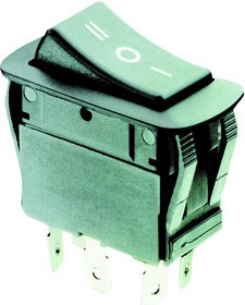 PRCDA1-20F-BB0BW, Rocker Switches 20A DPST ON-OFF POWER ROCKER