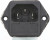 FN261-4-06, Разъем: питания AC; гнездо; "папа"; 4А; 250ВAC; на панель,винтами