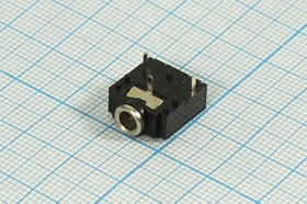 Гнездо 3,5моно, 3C, на плату, угловое, ON-OFF, ГС2-3-П-1; №1006 гн 3,5моно\3C\плат\угл\ ON-OFF\ГС2-3-П-1\