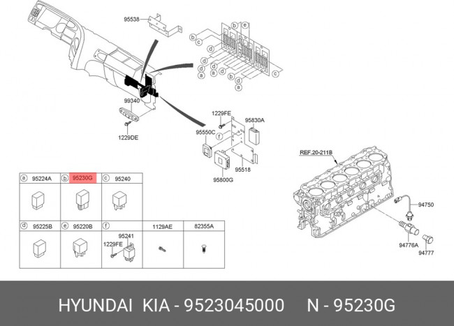95230-45000, Реле HYUNDAI HD65,72,78,120,1 60,170,270,450. AeroSpace,AeroQueen OE 95230-45000, Реле HYUNDAI HD65,72,78,120,1 60,170,270,450. AeroSpace,AeroQueen OE