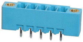TBP02R2W-381-05BE, Pluggable Terminal Blocks Terminal block, pluggable, w screw lock, 3.81, receptical, 5 pole, blue