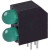 552-0222F, Green Right Angle PCB LED Indicator, 2 LEDs, Through Hole 2.1 V