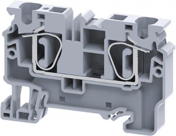 289715, Клемма проходная пружинная OptiClip CX-6-I-41A-(0,2-6)-серый