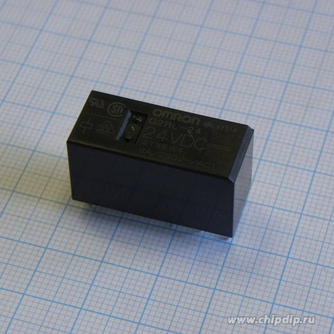 G2RL-24-24DC, реле 2FormC 24В 8А/250В 29х13х15.7мм (RM94-1012-35-1024)