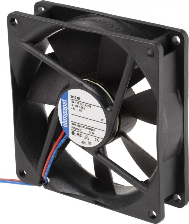 Вентилятор Ebmpapst 3412NH 12v 208mA 2.6W 92x25 2pin