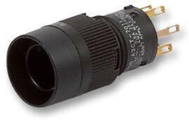 A3CT-7011, Кнопочный переключатель, Серия A3C, 12 мм, SPST-NO, SPST-NC, Momentary, Круглый A3CT-7011, Кнопочный переключатель, Серия A3C, 12 мм, SPST-NO, SPST-NC, Momentary, Круглый