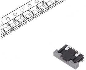 SFV4R-4STBE1HLF, FFC &amp; FPC Connectors 4P R/A SMT FFC/FPC 0.5mm CONT SPACING