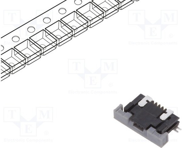 SFV4R-4STBE1HLF, FFC &amp; FPC Connectors 4P R/A SMT FFC/FPC 0.5mm CONT SPACING