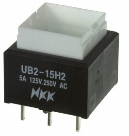 UB215SKW036CF, Переключатель: кнопочный; Пол: 2; SPDT; 5A/125ВAC; ON-(ON)