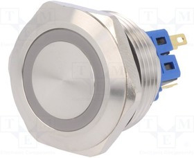 V28-11E-24G-S, Переключатель: антивандальный, Пол: 2, SPDT, 3A/220ВAC, 5A/24ВDC