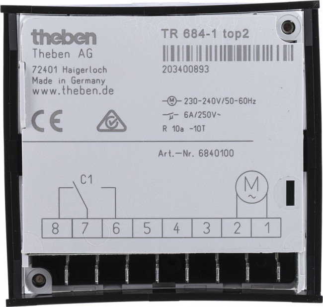 TR684 - 1 top 2, Digital Time Switch 230 240 V ac, 1-Channel