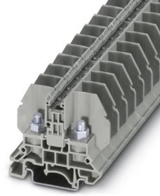 3058059, RBO 5 Series Grey Non-Fused DIN Rail Terminal, 6mm², Single-Level, Bolt Termination