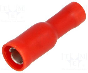 BM00140, Наконечник: круглый, "мама", d: 4мм, 0,25-1,5мм2, обжим, на провод