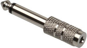 PSG08561, Переходник разъема, Стерео - 3.5мм, 1 вывод(-ов), Гнездо, Моно - 6.35мм, 1 вывод(-ов), Штекер