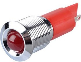 Q16P1CXXR220E, LED Indicator, Solder Lug / Faston 2.8 x 0.8 mm, Fixed, Red, AC, 220V