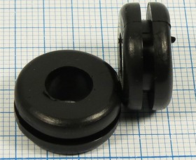 Изоляционная втулка проходная 8x8x3x18, материал резина, черный, MI 8x8