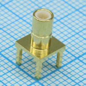 731000207, Разъем SMB коаксиальный 0....4ГГц 50Ом монтаж в отверстие лоток