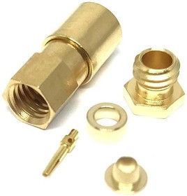 2002-1551-003, RF Connectors / Coaxial Connectors SMB / STRAIGHT PLUG FEMALE CLAMP TYPE FOR 2.6/50 S CABLE GOLD
