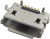 47590-1001, USB Connectors uUSB AB Rec TopMt Flange TH Gray 0.60