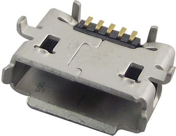 47590-1001, USB Connectors uUSB AB Rec TopMt Flange TH Gray 0.60