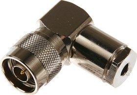 HYR-0305A (GN-305A), Разъем N, штекер угловой, RG-58, зажим (Clamp)