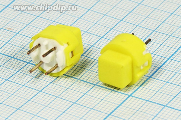 Тактовая кнопка, 12x12x11, алгоритм работы NO, контакты 4P, KS01A Тактовая кнопка, 12x12x11, алгоритм работы NO, контакты 4P, KS01A