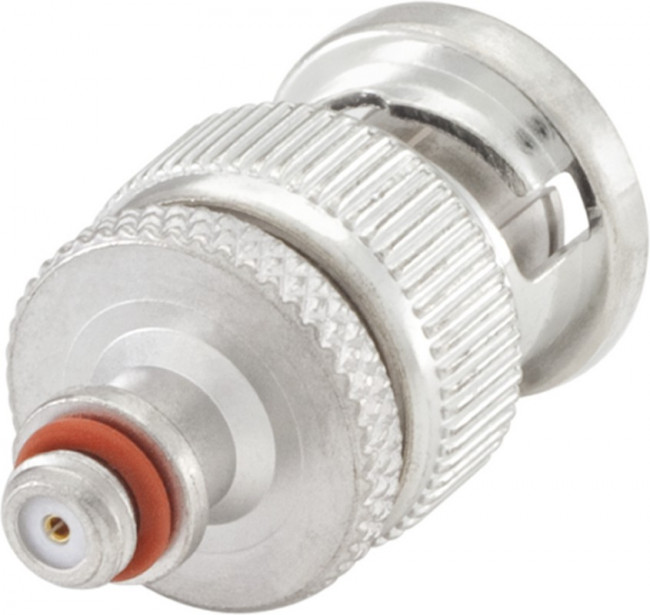 51S131-K00N5, Straight 50 RF Adapter BNC Plug to Microdot Socket 10GHz