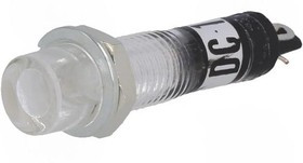 NI-2FWH-12V, Индикат.лампа с неоновой лампой, вогнутый, белый, 12ВAC, пластик