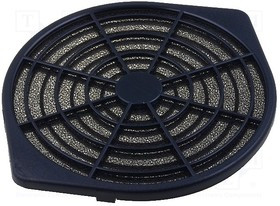 PFG-15, Решетка, пластик, 172x150мм, винт, с фильтром, Цвет: черный