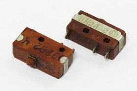 Микропереключатель, размер 20x 7 x10, 4&amp;6А, переключение OFF-(ON), размер концевика H12, ПМ24-2